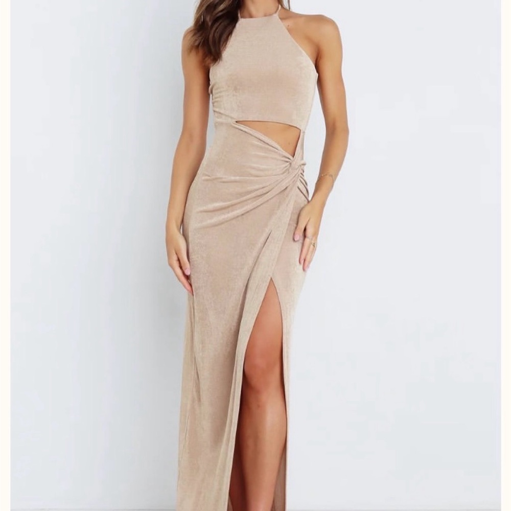 Petal & Pup Tan Maxi Dress